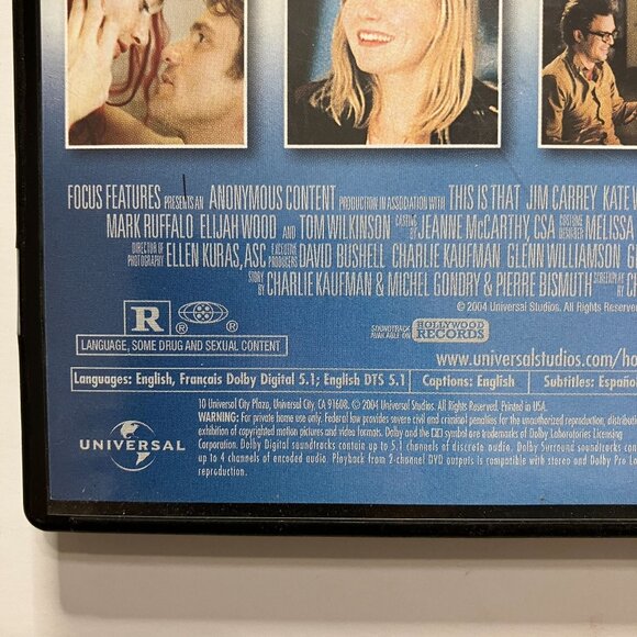 Eternal Sunshine Of The Spotless Mind Jim Carrey Kate Winslet DVD - Picture 5 of 6